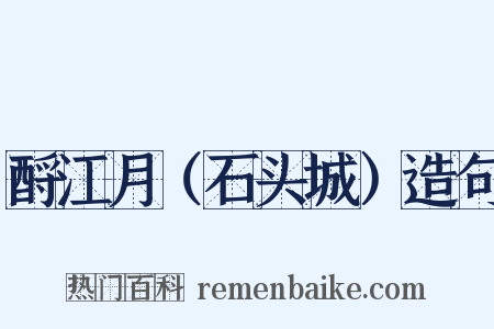酹江月（石头城）造句是什么意思的图片